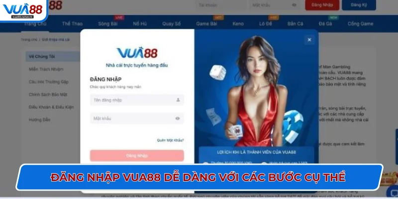 Đăng nhập Vua88 dễ dàng với các bước cụ thể